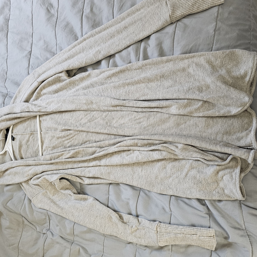 Cozy Gray Hooded Cardigan